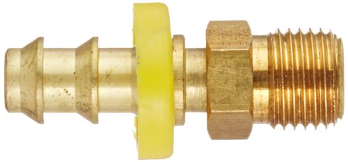 (image for) 5/16" BRASS TUBE - INVERTED MALE SWIVEL HOSE FITTING - 3/8" ID - Click Image to Close