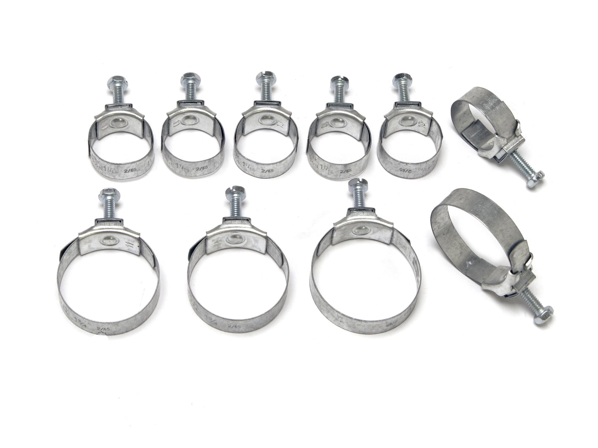 (image for) 65-70 6 CYLINDER HOSE CLAMP KIT - 10 PCS - Click Image to Close
