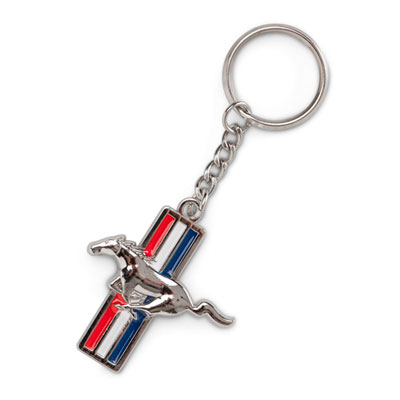 (image for) MUSTANG TRI-BAR KEYCHAIN - Click Image to Close