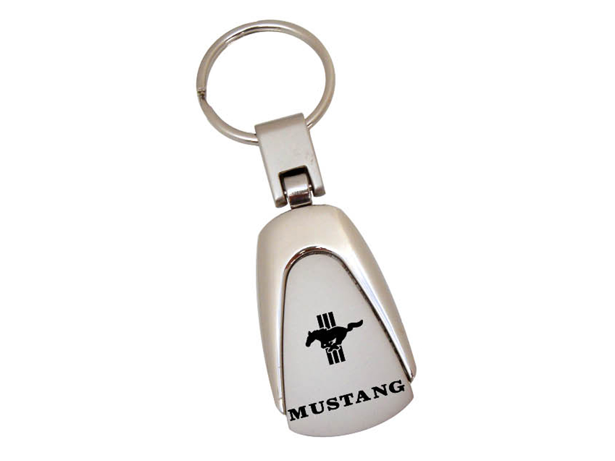 (image for) KEY CHAIN - TEARDROP MUSTANG WITH TRI-BAR - Click Image to Close
