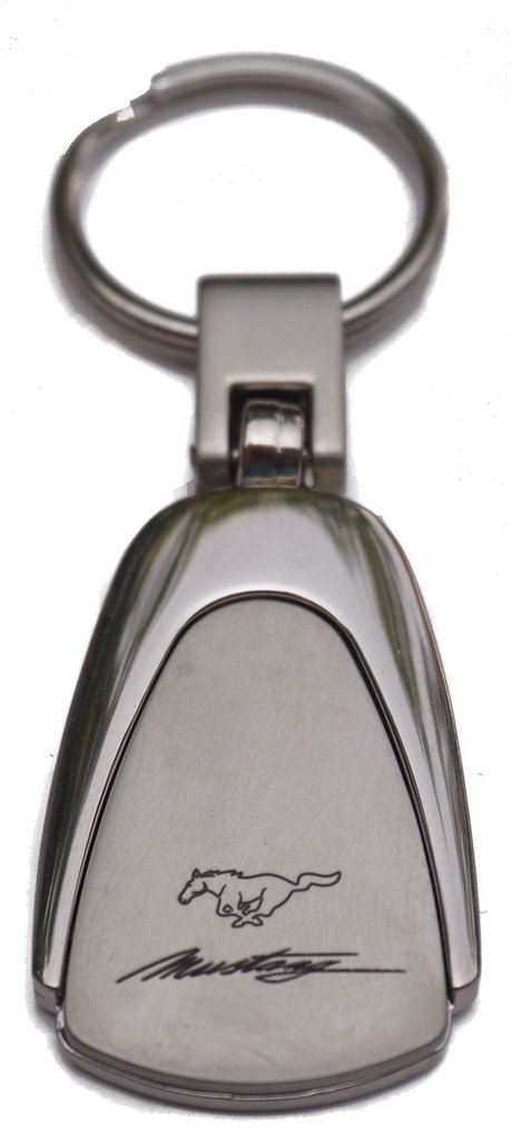 (image for) TEARDROP KEY CHAIN - MUSTANG SCRIPT WITH HORSE - Click Image to Close