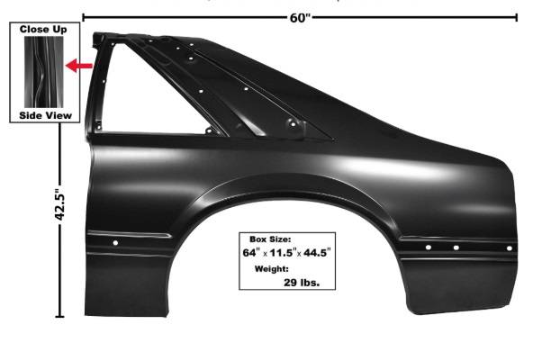 (image for) 91-93 LH QUARTER PANEL - Click Image to Close