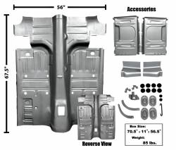 (image for) 65-68 FLOOR PAN FOR 2" MINI TUB, COUPE & FASTBACK - Click Image to Close