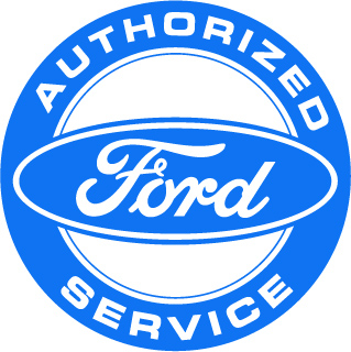(image for) METAL SIGN - 12" AUTHORIZED FORD SERVICE - Click Image to Close