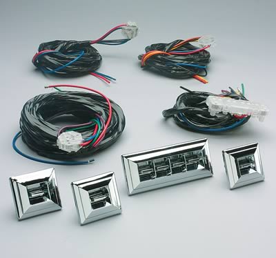 (image for) ELECTRIC WINDOW SWITCH KIT - CHROME - 4 WINDOWS - Click Image to Close