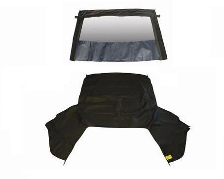 (image for) 83-90 CONVERTIBLE TOP WITH NON HEATED GLASS WINDOW - BLACK - Click Image to Close