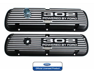 (image for) SB ALUMINUM VALVE COVERS - 302 POWERED BY FORD - Click Image to Close