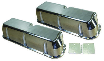 (image for) SMALL BLOCK FORD VALVE COVERS - SMOOTH POLISHED ALUMINUM - Click Image to Close