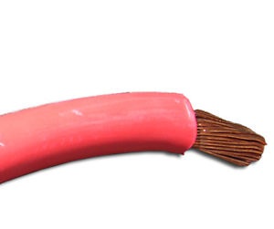 (image for) 15" 4 GAUGE 3/8" TOP POST MOUNT RED BATTERY CABLE - POSITIVE - Click Image to Close