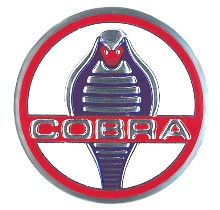 (image for) KEY FOB - BLACK LEATHER - CLASSIC COBRA - Click Image to Close