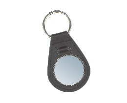 (image for) KEY FOB - BLACK LEATHER - CS - Click Image to Close
