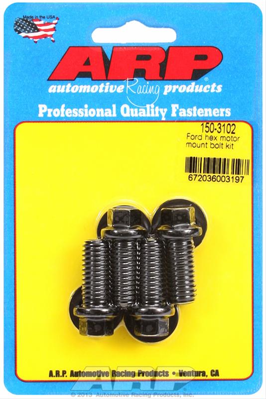 (image for) 63-01 MOTOR MOUNT BOLTS, BLACK OXIDE, HEX, MOUNT TO BLOCK, FORD,