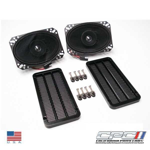 (image for) 1966 4X6 SPEAKER & GRILLE KIT DELUXE STYLE WITH CORRECT SCREEN P - Click Image to Close
