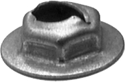 (image for) 1/4" STUD 7/16" HEX THREAD CUTTING NUT - Click Image to Close