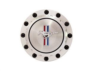 (image for) 64-73 BILLET FUEL GAS CAP WITH HORSE EMBLEM - Click Image to Close