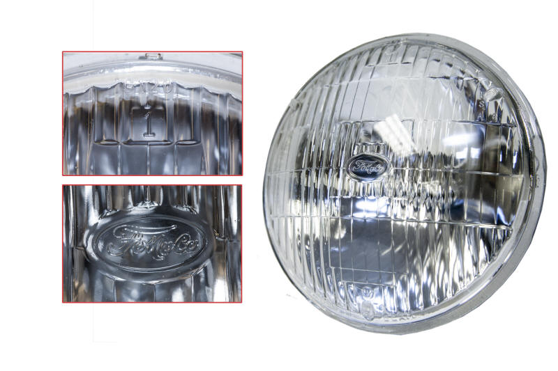 (image for) 5-3/4" HIGH BEAM ROUND HALOGEN SEALED BEAM HEADLIGHT WITH FOMOCO - Click Image to Close