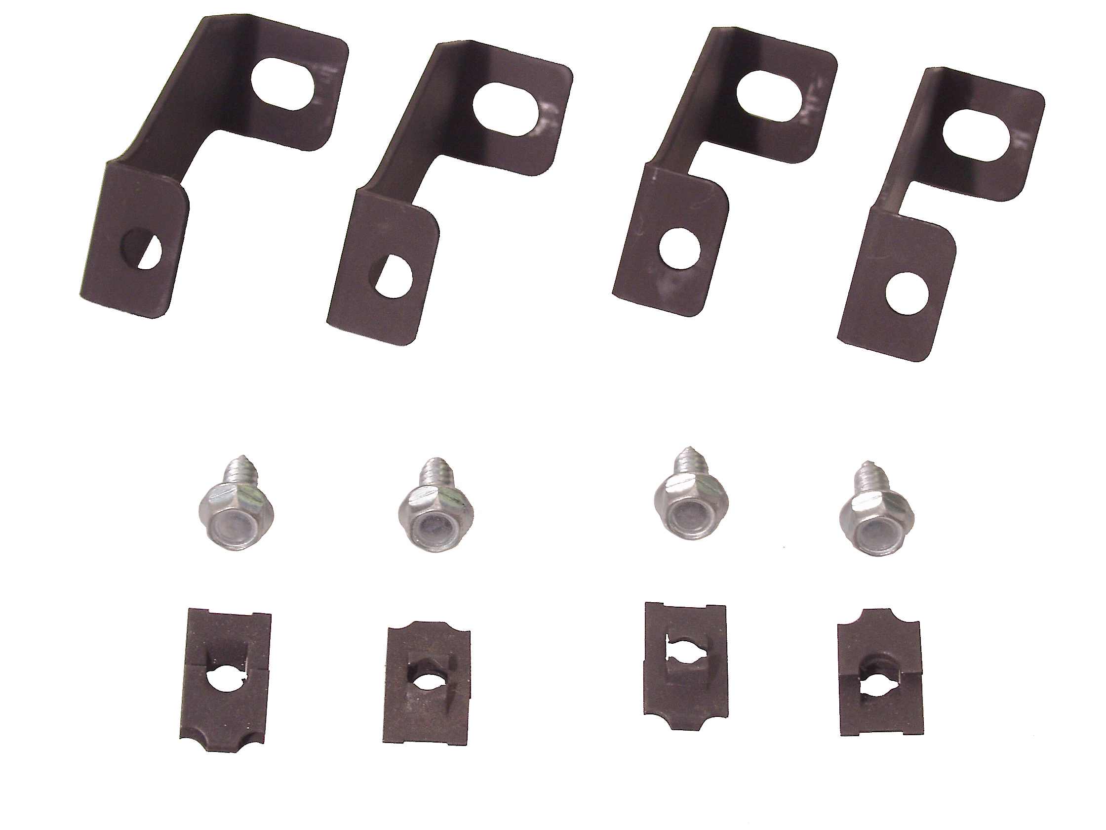 (image for) 65-66 3 ROW FAN SHROUD BRACKETS INSTALL KIT - Click Image to Close