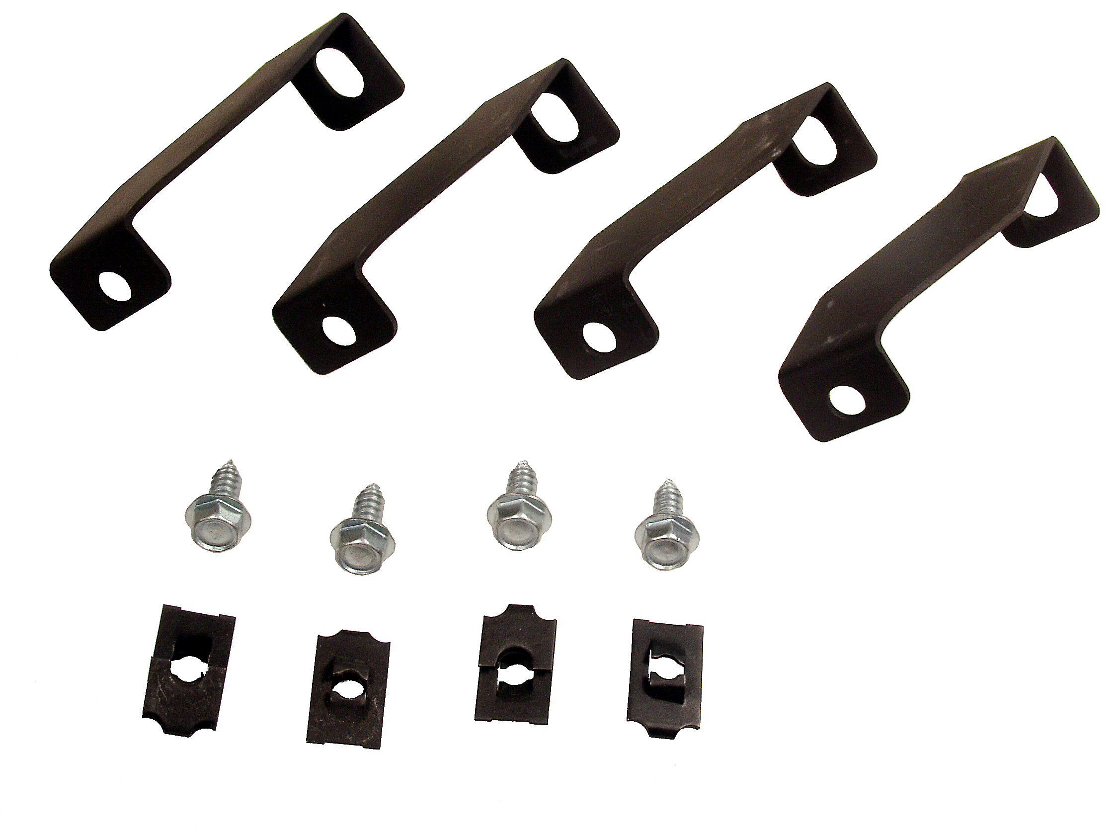 (image for) 65-66 4 ROW 3" FAN SHROUD BRACKETS INSTALL KIT - Click Image to Close