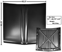(image for) 64-65 FALCON HOOD - STEEL - W/O HOLES FOR EMBLEMS - Click Image to Close