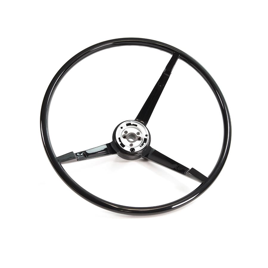 (image for) 64 1/2 STEERING WHEEL - BLACK - Click Image to Close