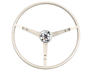 (image for) 64 1/2 STEERING WHEEL - WHITE - Click Image to Close