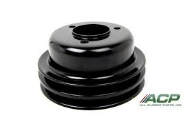 (image for) 65-67 289 W/ POWER STEERING 2 GROOVE CRANKSHAFT PULLEY - Click Image to Close