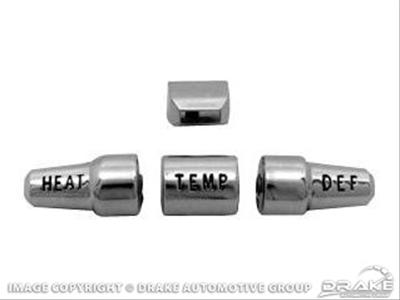 (image for) 65-66 HEATER CONTROL KNOBS SET - 4 PCS - Click Image to Close