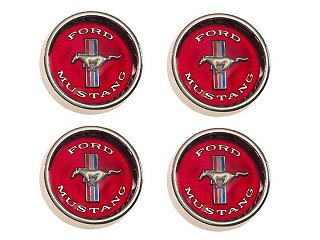 (image for) 65-66 RED STYLE STEEL WHEEL CENTER CAP KIT - SET OF 4 - Click Image to Close