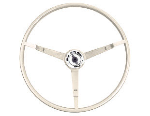 (image for) 65-66 STEERING WHEEL - WHITE - Click Image to Close