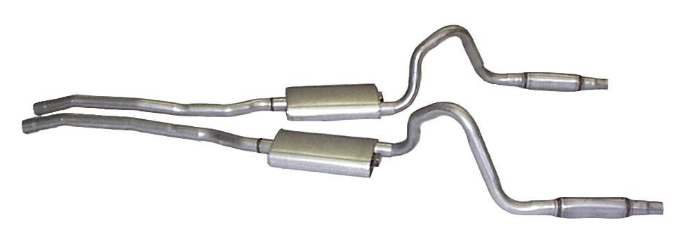 (image for) 65-66 OEM GT DUAL EXHAUST KIT WITH RESONATORS - Click Image to Close