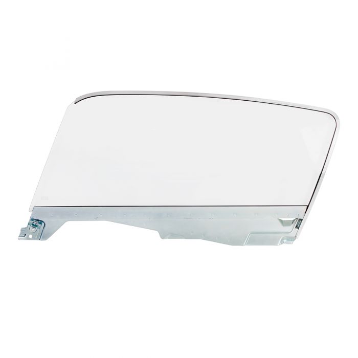 (image for) 65-66 LH FASTBACK DOOR WINDOW GLASS ASSY - WITH FRAME - CLEAR - Click Image to Close