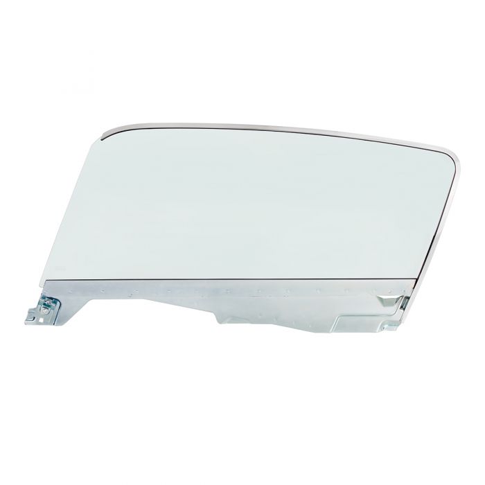 (image for) 65-66 LH FASTBACK DOOR GLASS - WITH FRAME - TINTED - Click Image to Close