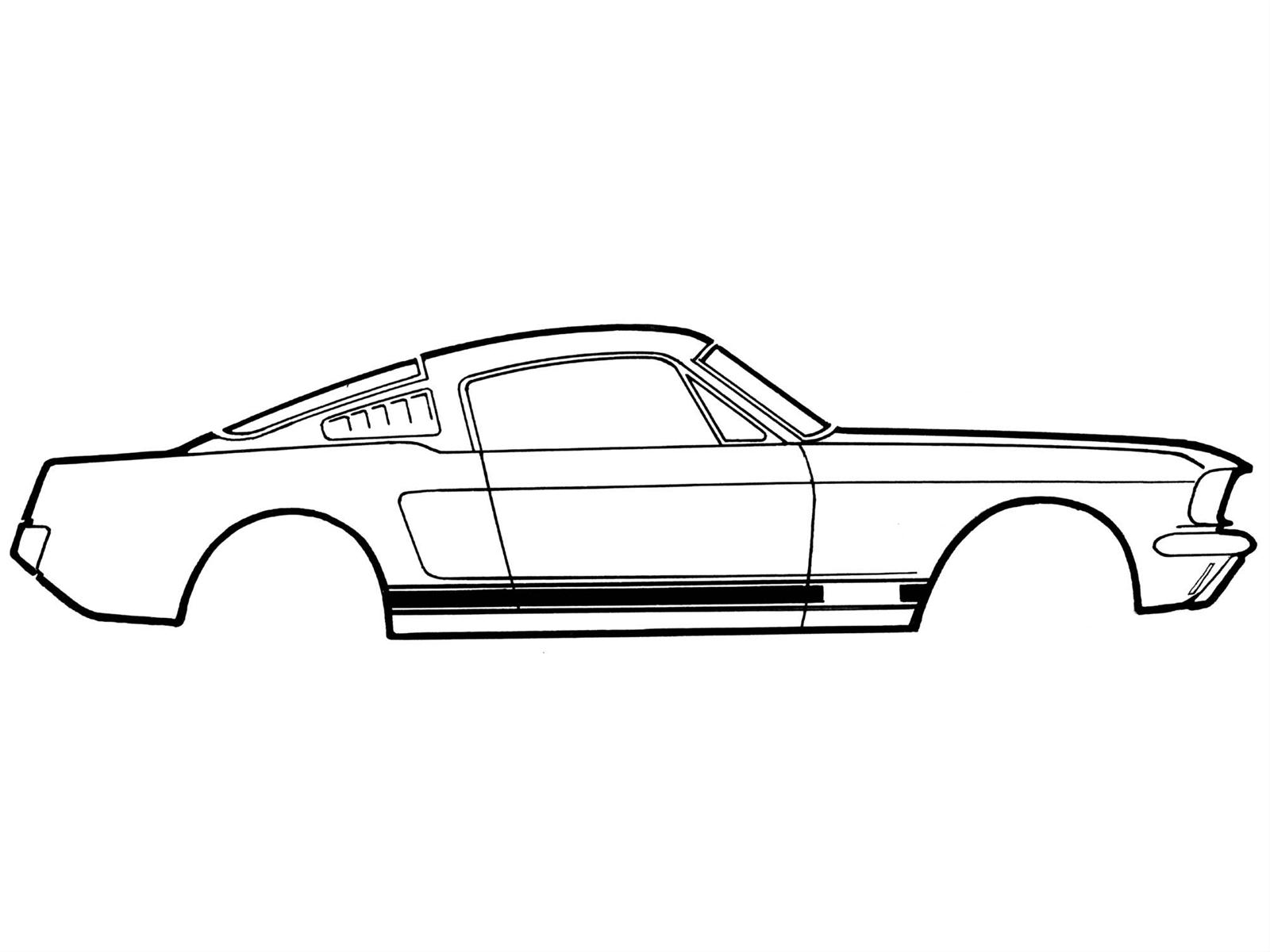 (image for) 65-66 GT STRIPE KIT TYPE 1 WHITE - Click Image to Close