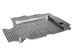 (image for) 65-68 COUPE & CONVERTIBLE ORIGINAL PLAID RUBBER TRUNK MAT - Click Image to Close