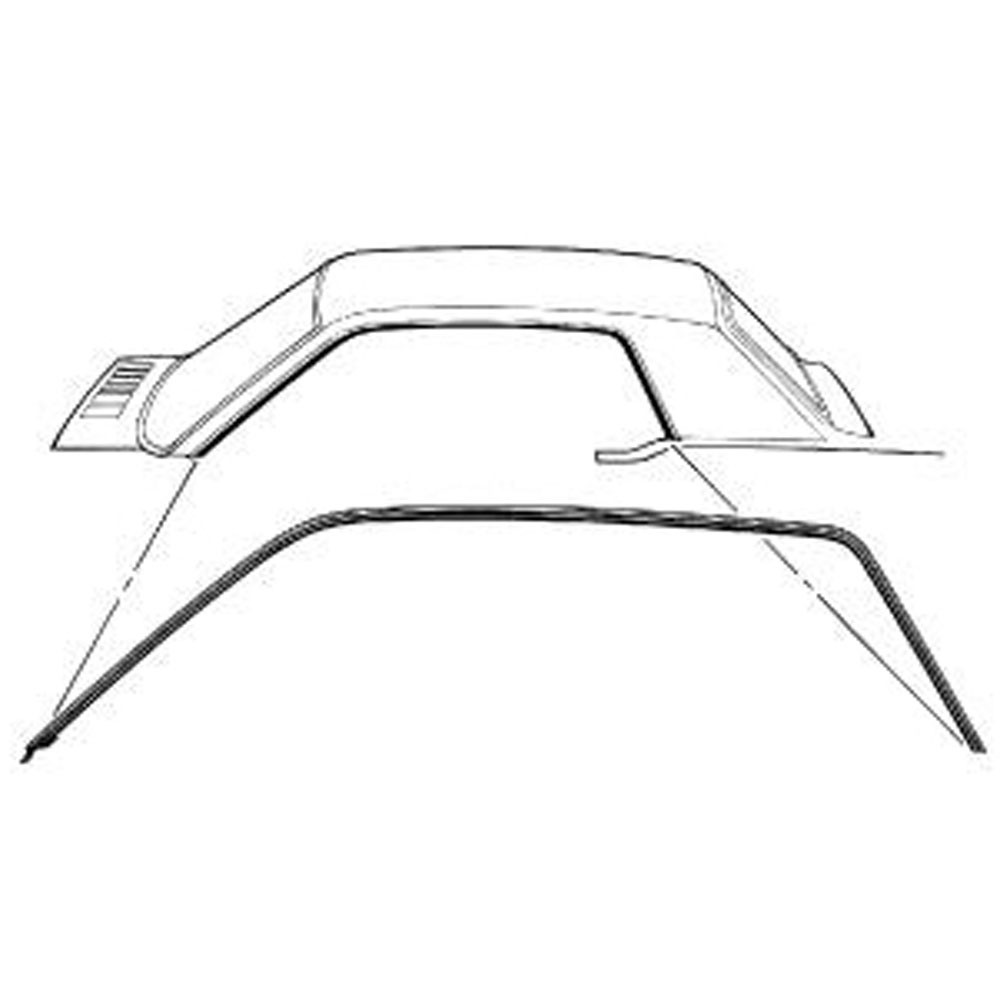 (image for) 64-66 COUPE ROOF RAIL WEATHERSTRIP