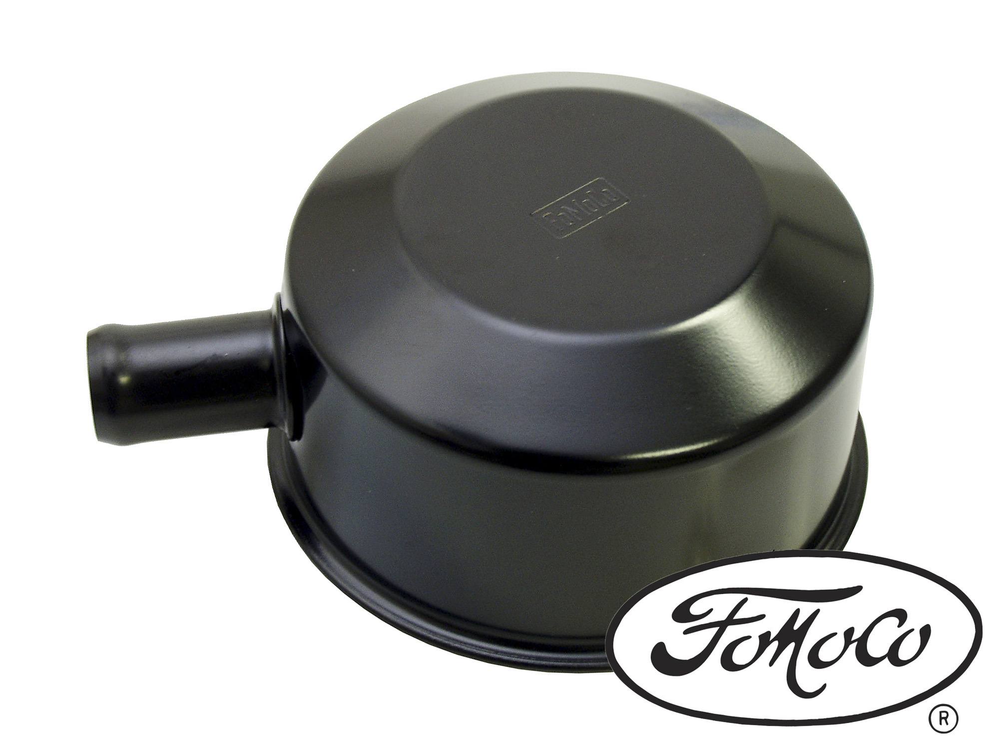 (image for) CLOSED OIL BREATHER CAP WITH TUBE AND FOMOCO LOGO - BLACK - Click Image to Close