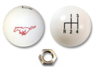 (image for) MUSTANG 4 SPEED SHIFT BALL - WHITE - Click Image to Close