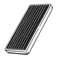 (image for) 65-68 GAS ACCELERATOR PEDAL PAD WITH TRIM - Click Image to Close