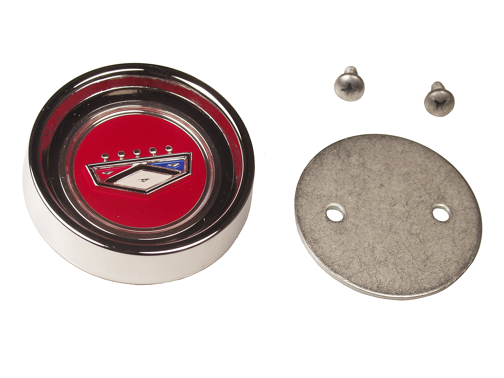 (image for) 66 FALCON / FAIRLANE STYLE STEEL HUP CAP CENTER WITH FORD CREST - Click Image to Close
