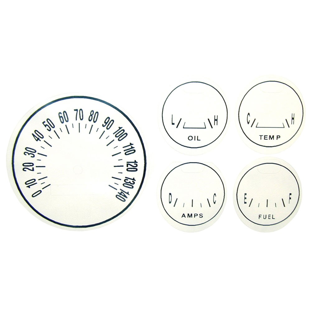 (image for) 65-66 WHITE GAUGE FACE PLATE - Click Image to Close
