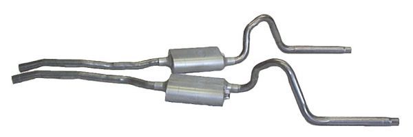 (image for) 65-69 V8 DUAL EXHAUST SYSTEM - 2 1/4" FLOWMASTER