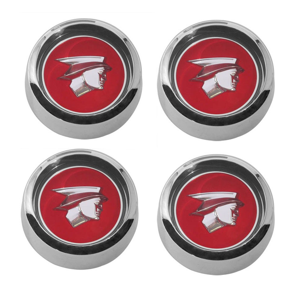 (image for) 67-68 COUGAR CENTER CAPS - RED - SET 4 - Click Image to Close