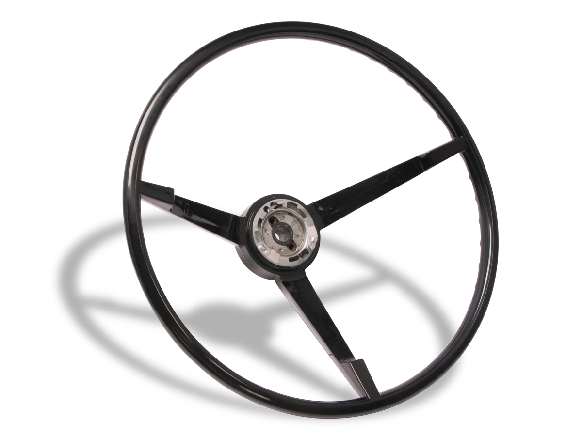(image for) 67 STEERING WHEEL - BLACK - REPRODUCTION - Click Image to Close