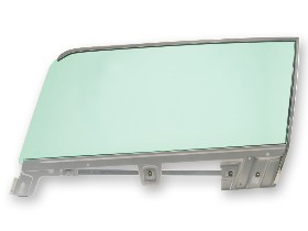(image for) 67-68 LH FASTBACK DOOR GLASS - WITH FRAME - TINTED - Click Image to Close