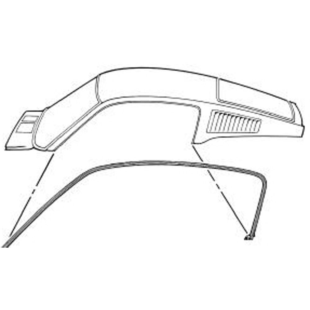 (image for) 67-68 FASTBACK ROOF RAIL WEATHERSTRIP
