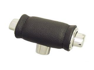 (image for) 68-69 DELUXE AT SHIFT HANDLE - BLACK LEATHER - Click Image to Close