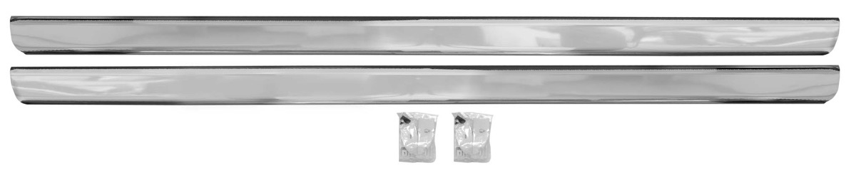 (image for) 67-68 COUGAR ROCKER PANEL MOLDINGS WITH CLIPS- PAIR - Click Image to Close