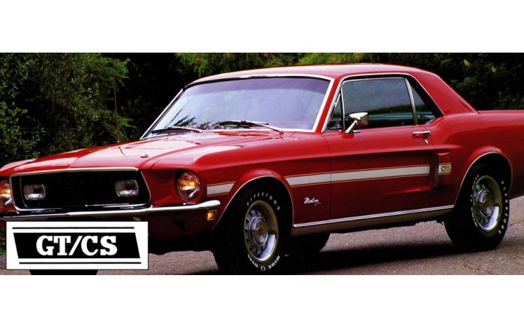 (image for) 68 GT/CS STRIPE KIT RED - Click Image to Close