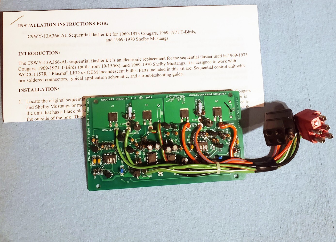 (image for) 69-73 SOLID STATE SEQUENTIAL TAIL LIGHT UNIT, FOR LED BULBS