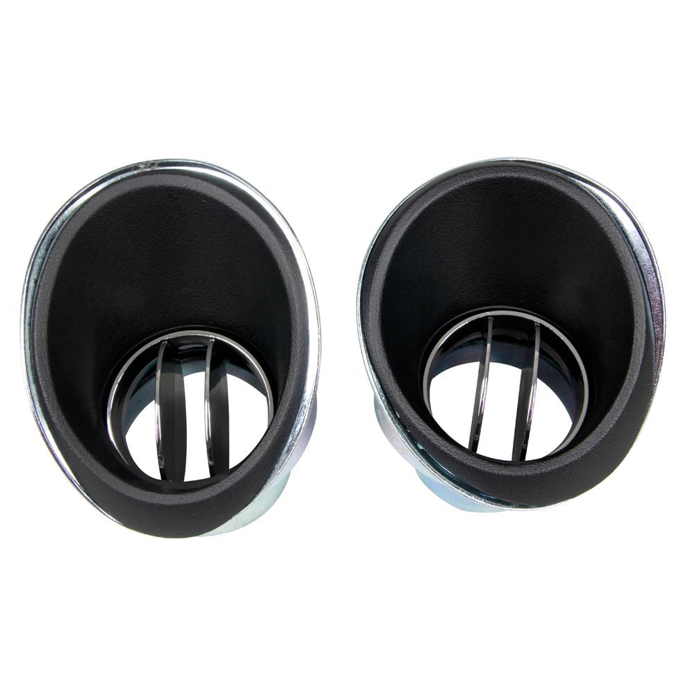 (image for) 69-70 DASH A/C VENT REGISTERS WITH CHROME ACCENT RING